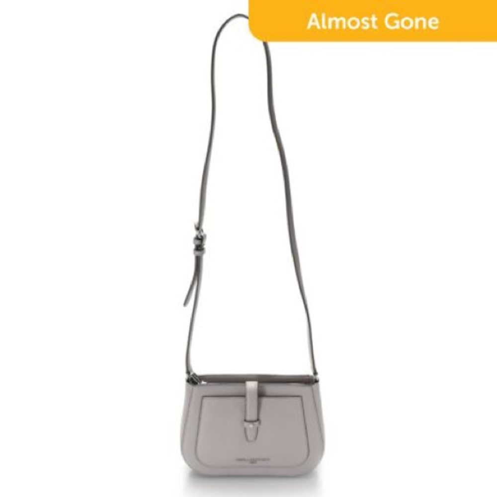 NWT Karl Lagerfeld Paris "Bangle" Pebbled Leather Zip Top Mini Crossbody Bag
